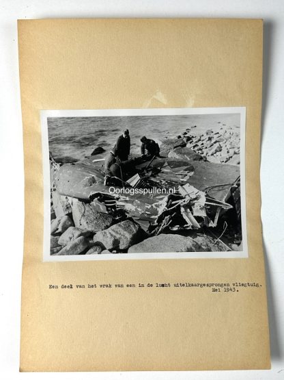 Original WWII German photo of a crashed American aircraft militaria USAAF