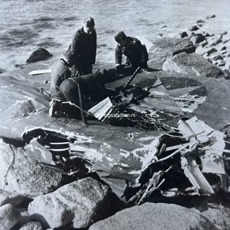 Original WWII German photo of a crashed American aircraft