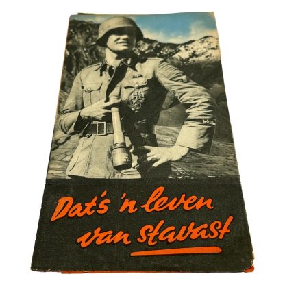 Original WWII Dutch Waffen-SS volunteer recruitment leaflet/poster militaria