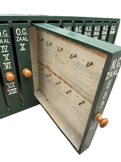 Original Pre 1940 Dutch army wooden key cabinet