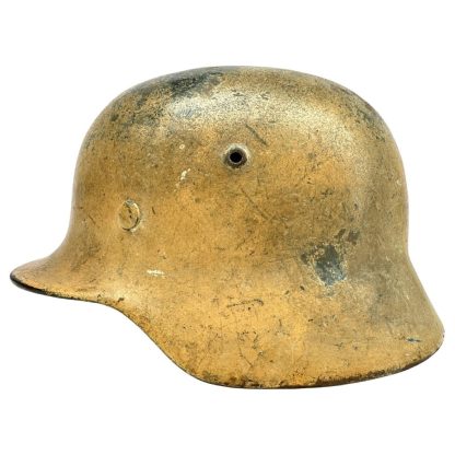 Original WWII German M35 Luftwaffe tan camouflage helmet militaria stahlhelm tropical ET64 südfront