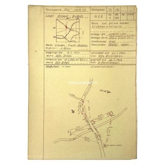 Original WWII German 'Battle of the Bulge' minefield map of the area of Vielsalm