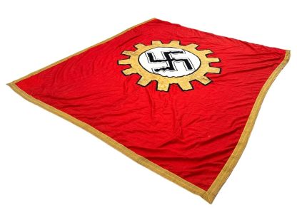 Original WWII German D.A.F. large flag Deutsche Arbeitsfront