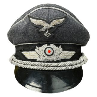 Original WWII German Luftwaffe officers visor cap militaria headgear collectibles World War II