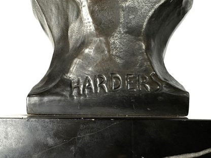 Original WWII German soldier buste in bronze by Hans Harders artist sculptor sculpture militaria