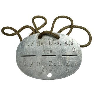 Original WWII German Erkennungsmarke Nachrichten-Ersatz-Abteilung 2 militaria dog tag naamplaatje Pasewalk