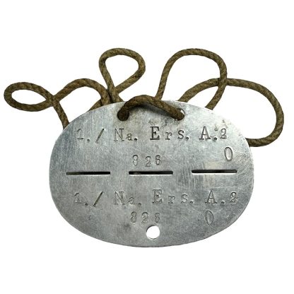 Original WWII German Erkennungsmarke Nachrichten-Ersatz-Abteilung 2 militaria dog tag naamplaatje Pasewalk