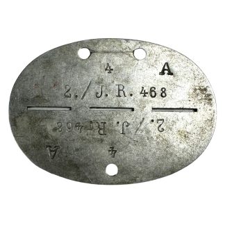 Original WWII German Erkennungsmarke Infanterie-Regiment 468 militaria Welle dog tag naamplaatje WW2 collectibles Wehrmacht