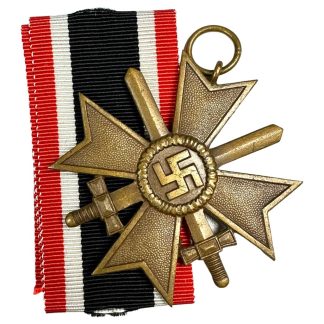 Original WWII German War Merit cross with Swords Kriegsverdienstkreuz orden medaille medals