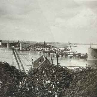Original WWII Dutch photo of the destroyed Waal bridge in Nijmegen