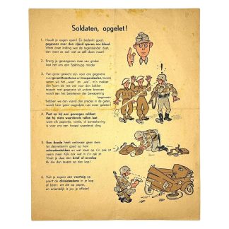 Original WWII Dutch Waffen-SS flyer about gathering information about the enemy militaria
