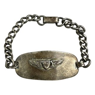 Original WWII US Marine Aviation silver bracelet militaria sterling jewelry WW2