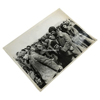 Original WWII German large size photo - Russian prisoners of war