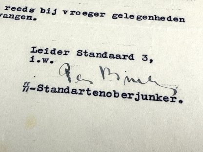 Original WWII Dutch SS document regarding the Julleuchters