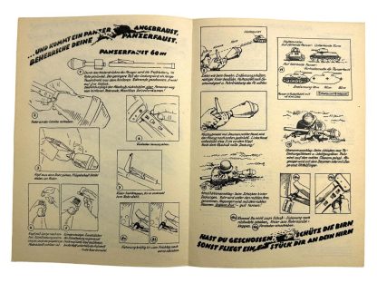 Original WWII German Panzerfaust instruction flyer