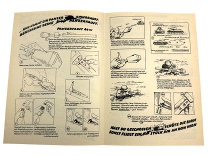 Original WWII German Panzerfaust instruction flyer