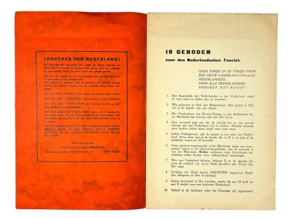 Original 1933 Dutch fascist youth union brochure 'De Jeugd voor Fascisme!'