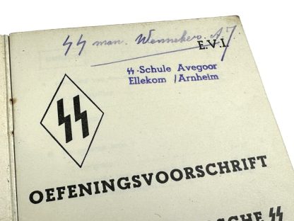 Original WWII Dutch SS exercise regulation from SS-Schule Avegoor