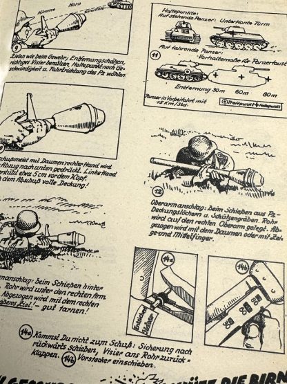 Original WWII German Panzerfaust instruction flyer