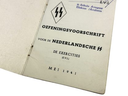 Original WWII Dutch SS exercise regulation from SS-Schule Avegoor