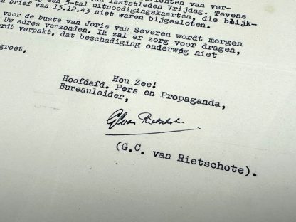 WWII Dutch NSB letter to Ernst Voorhoeve in Nijmegen