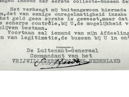 Original WWII Dutch Waffen-SS Vrijwilligers-Legioen Nederland Hendrik Seyffardt letter