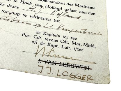 Original Pre 1940 Dutch Navy card Hoek van Holland
