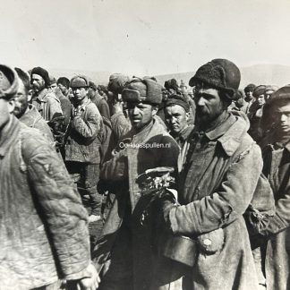 Original WWII German large size photo - Russian prisoners of war militaria foto russische kriegsgefangenen ww2
