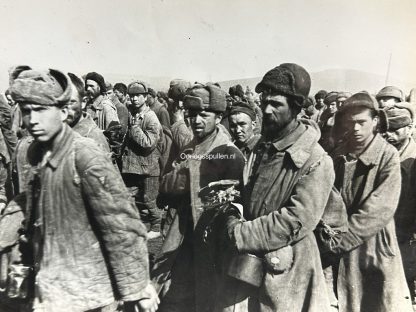 Original WWII German large size photo - Russian prisoners of war militaria foto russische kriegsgefangenen ww2