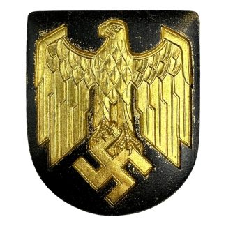 Original WWII German Kriegsmarine tropical pith helmet shield militaria insignia