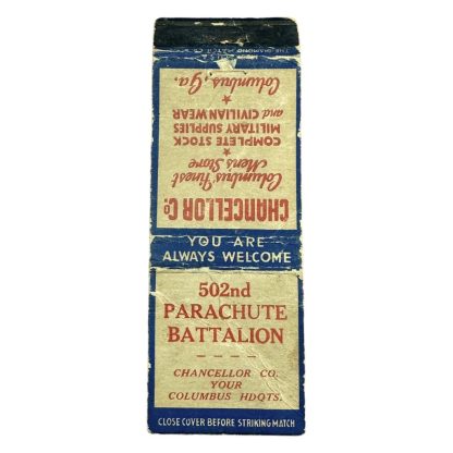 Original WWII US Airborne 502nd Parachute battalion match packaging