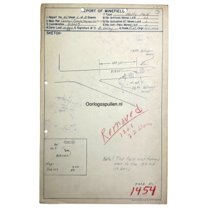 This is an American sketch/minefield map of the Ardennes Offensive and was drawn in Malmedy in december 1944.