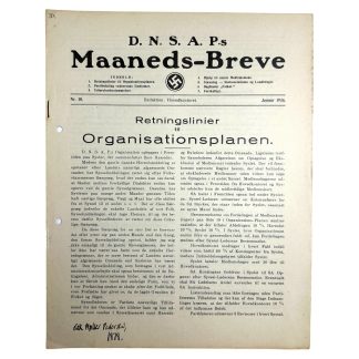 Original WWII Danish DNSAP Maaneds-Breve magazine