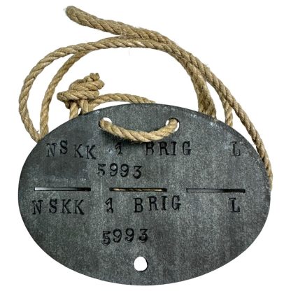 Original WWII Dutch NSKK erkennungsmarke militaria naamplaatje collaboratie Tweede Wereldoorlog World War II