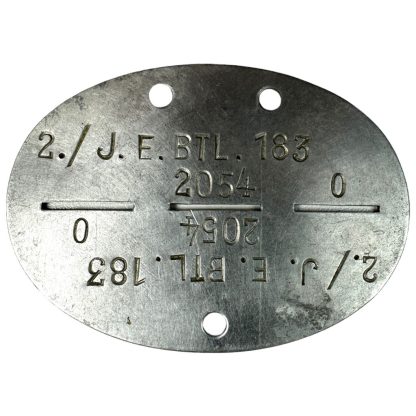 WWII German Erkennungsmarke Infanterie-Ersatz-Battailon 183 - militaria - German army dog tag - naamplaatje - World War II