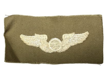 Original WWII USAAF observer wing in cloth reverse