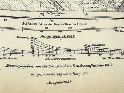 Original WWII German map of Marwitz