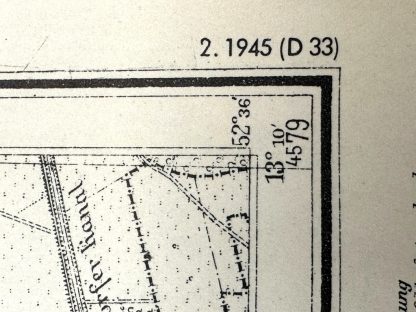 Original WWII German map of Marwitz 1945