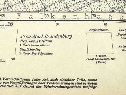 Original WWII German map of Marwitz