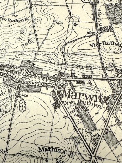 Original WWII German map of Marwitz