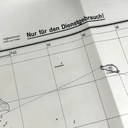 Original WWII German map of Aarø in Denmark