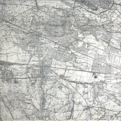 This is a 1937 German military map of the Dallgow-Döberitz area west of Berlin and was used during World War II in Berlin. These maps are collectibles for militaria collectors.