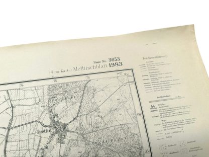 Original WWII German map of Frankfurt (Oder)