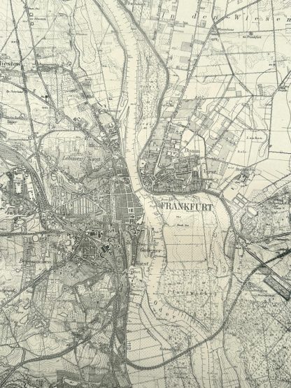 Original WWII German map of Frankfurt (Oder)