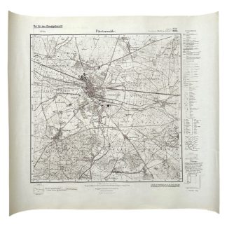 Original WWII German map of Fürstenwalde (East of Berlin)- Militaria - Endkampf 1945 -