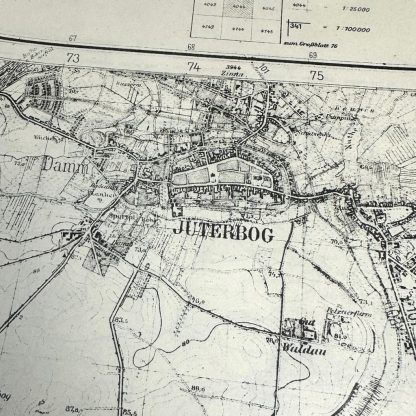 Original WWII German map of Jüterbog