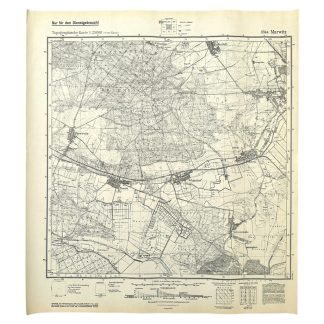 Original WWII German map of Marwitz Berlin 1945