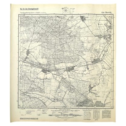 Original WWII German map of Marwitz Berlin 1945