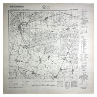 Original WWII German map of Niemegk - Militaria - Heereskarte -