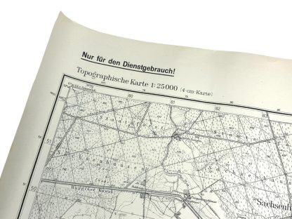 Original WWII German map of Oranienburg and Sachsenhausen